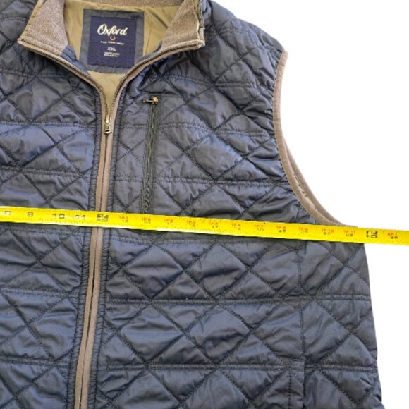 Navy & Gray OXFORD Quilted Vest sz XXL - Picture 8 of 8